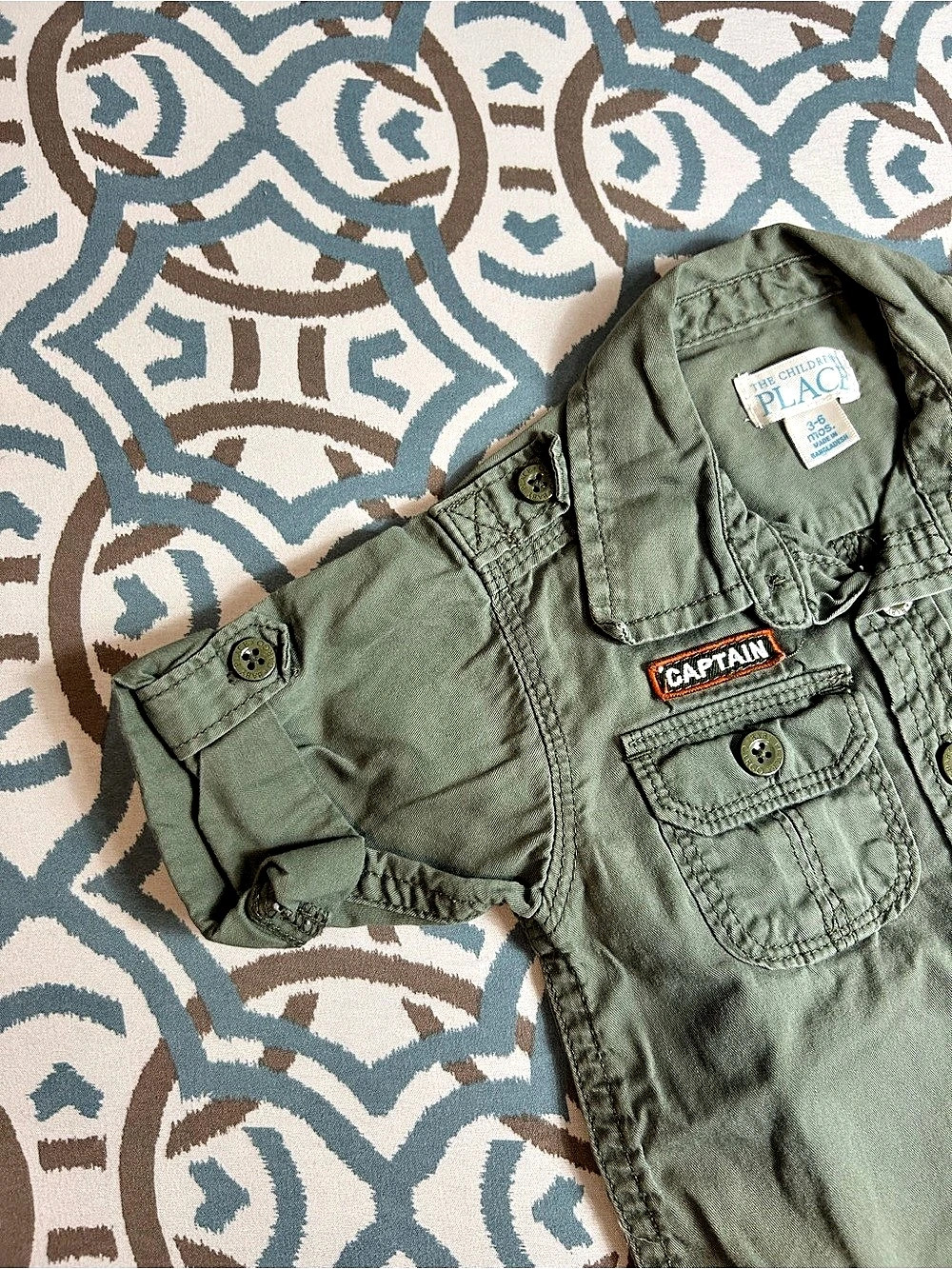 The Children's Place Captain shirt Green Baby 3-6 mos